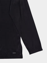 Tom Ford Black Silk Henley Pyjama Top