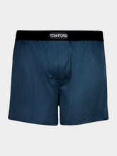 Tom Ford Deep Ocean Solid Silk Boxer Shorts