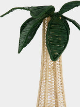 Coro Cora Dark Green Palm Tree Iraca Large Candle Holder