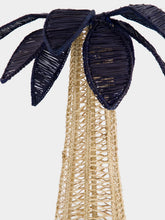 Coro Cora Navy Palm Tree Iraca Large Candle Holder