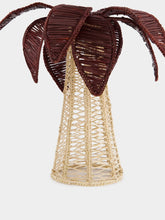 Coro Cora Burgundy Palm Tree Iraca Medium Candle Holder