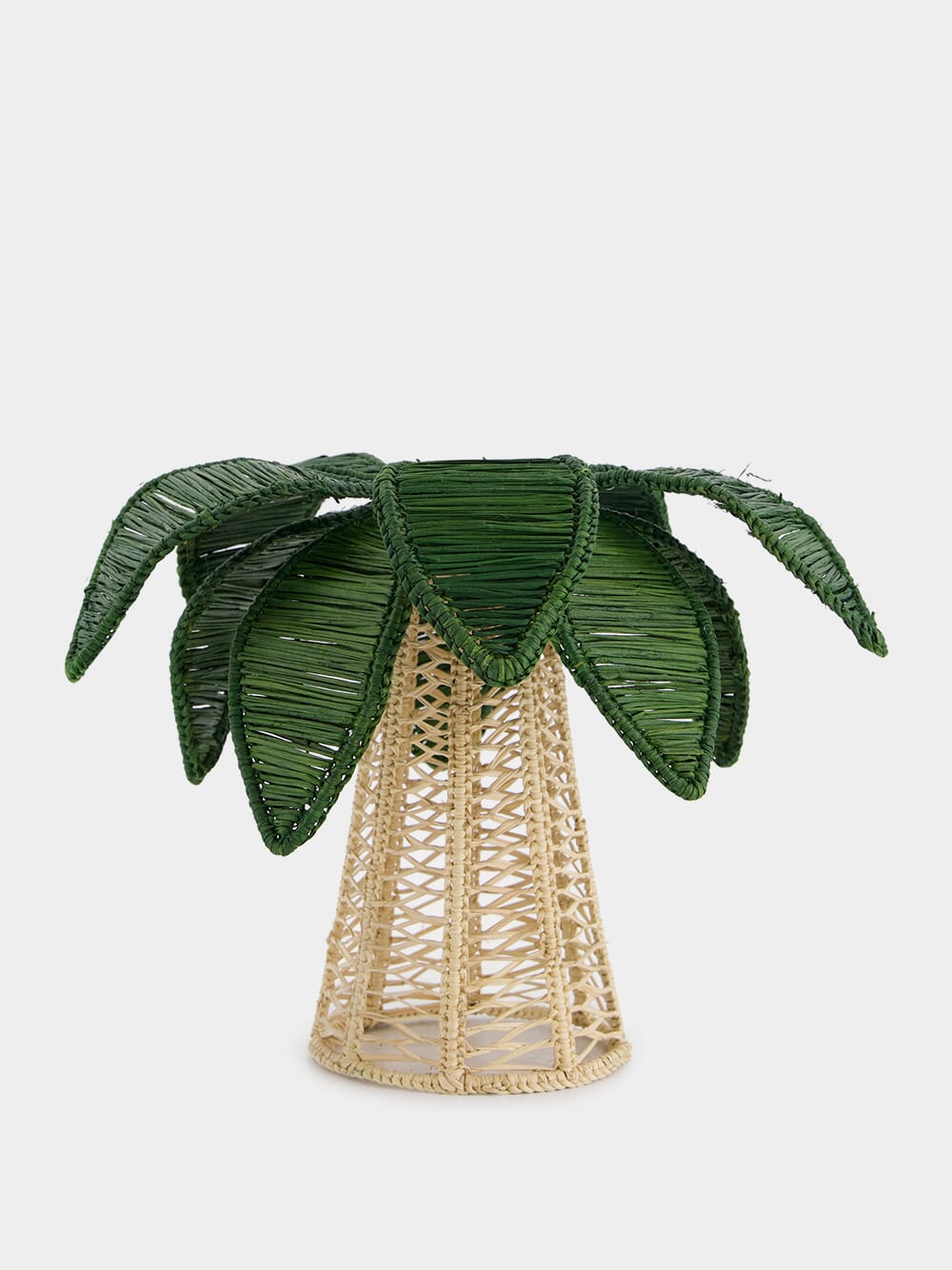 Dark Green Palm Tree Iraca Small Candle Holder