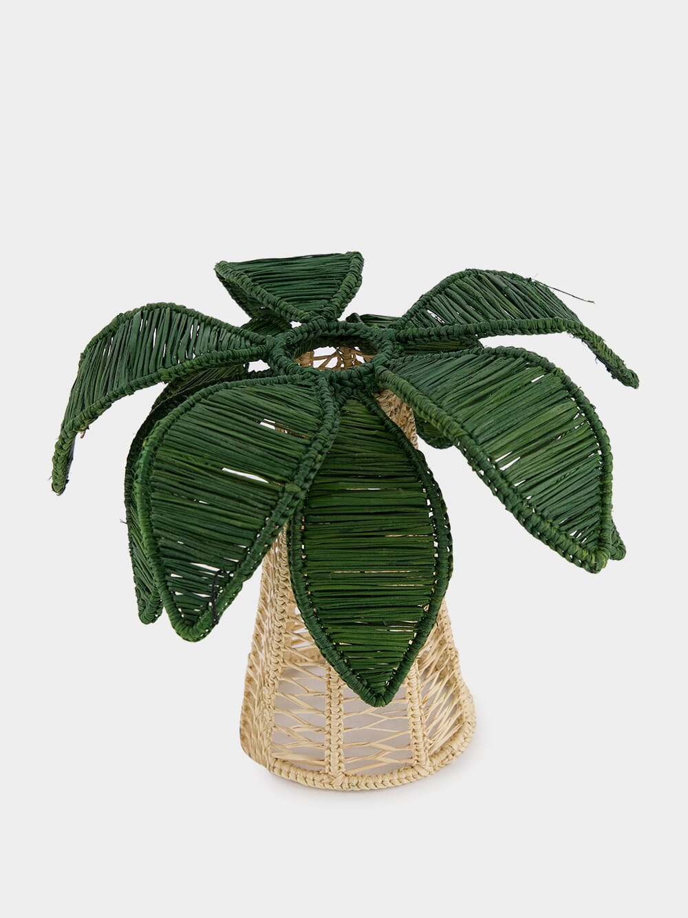 Dark Green Palm Tree Iraca Small Candle Holder