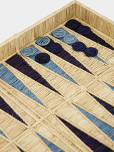 Coro Cora Light Blue and Navy Backgammon Board Game