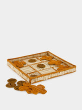 Coro Cora Natural and Light Brown Iraca Palm Tic Tac Toe Board Game