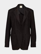 Tansy Coffee Bean Striped Blazer with Internal Detail