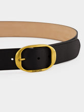 Tom Ford Black Grain Leather Buckle Belt