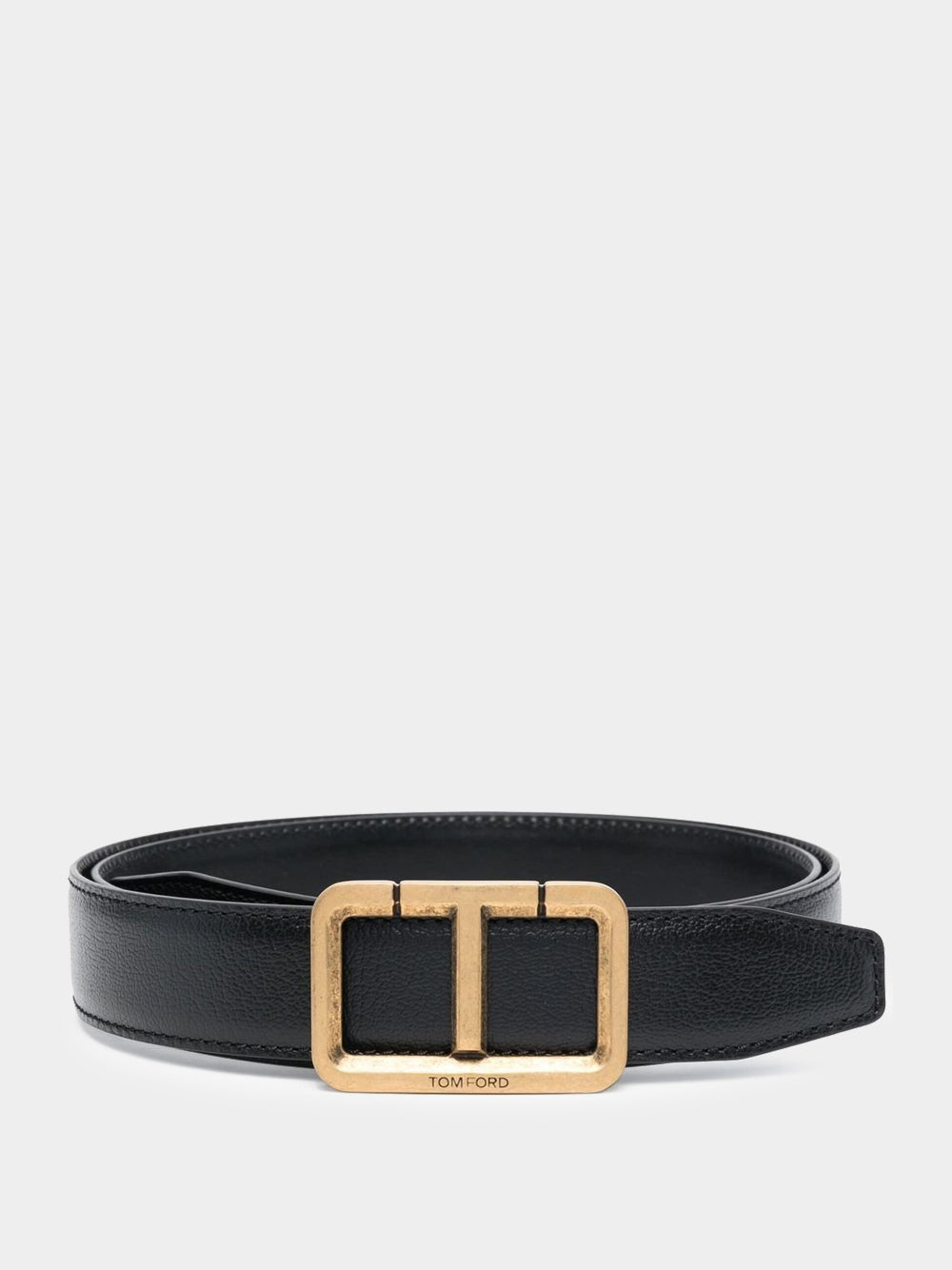 Black leather belt