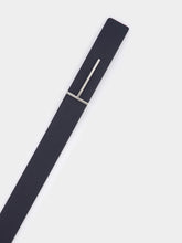 Tom Ford Dark Navy and Black Slim T Leather Belt