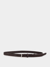 Tom Ford Dark Brown Braided Leather Belt