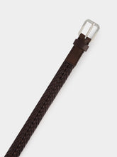 Tom Ford Dark Brown Braided Leather Belt