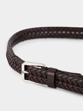 Tom Ford Dark Brown Braided Leather Belt