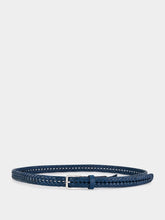 Tom Ford Marine Blue Braided Leather Belt