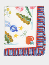 La DoubleJ Turning Tulips White Medium Tablecloth