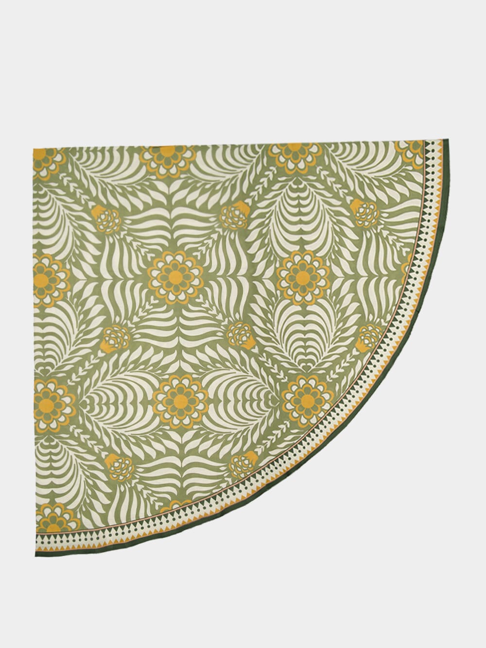 Tudor Light Green Round Tablecloth