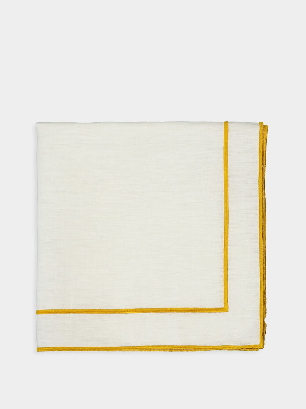 Lisboa Linen Napkin with Mustard Border