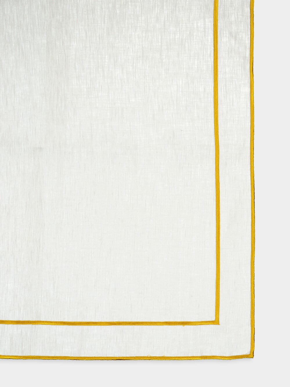 Lisboa Linen Napkin with Mustard Border