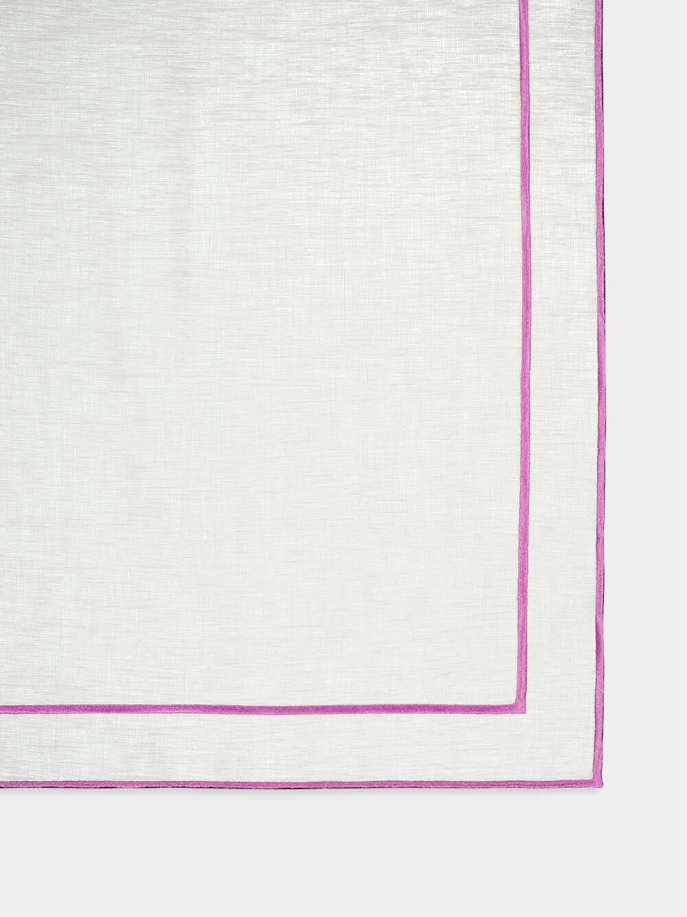 Lisboa Linen Napkin with Pink Border