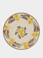 Les Ottomans Yellow and Brown Farm Ceramic Dinner Plate