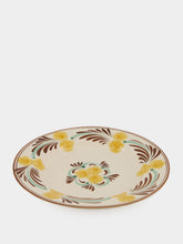 Les Ottomans Yellow and Brown Farm Ceramic Dinner Plate