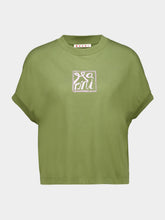 Marni Musk Green Cotton Logo T-Shirt