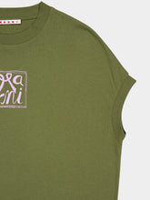 Marni Musk Green Cotton Logo T-Shirt