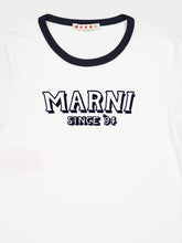 Marni Lilywhite Cotton T-Shirt with Contrast Trims