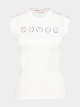 Marni Lily White Cut-Out Sleeveless T-Shirt