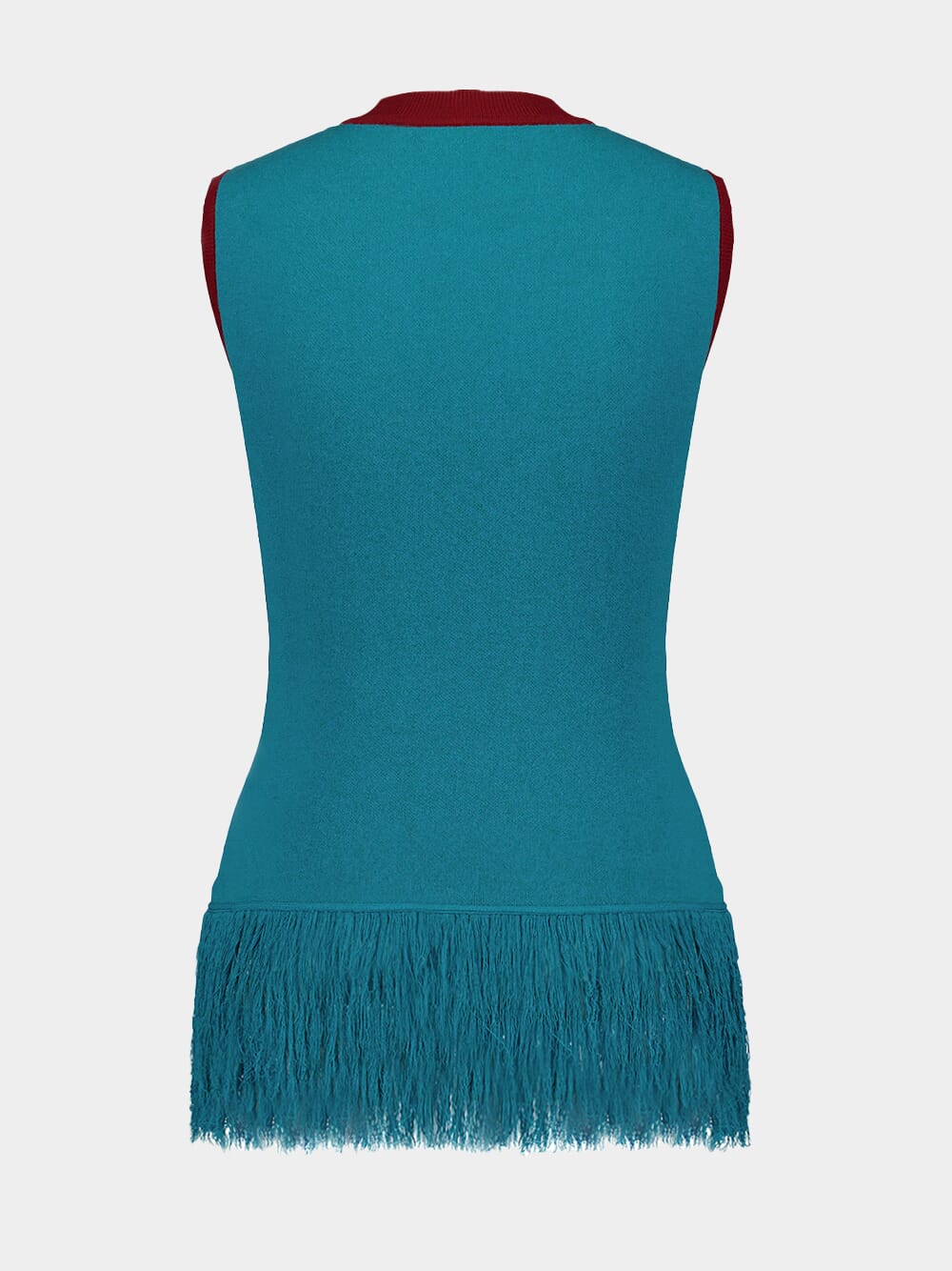 Tina Teal Jacquard Tank Top