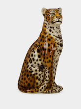 Les Ottomans Leopard Hand-Painted Ceramic Sculpture