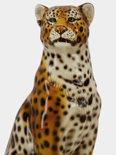 Les Ottomans Leopard Hand-Painted Ceramic Sculpture