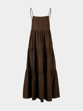 Matteau Chocolate Tiered Low Back Sundress