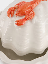 Les Ottomans Handpainted Lobster Ceramic Serving Bowl