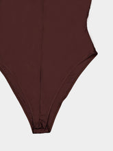 Balmain Brown Draped Long-Sleeve Bodysuit