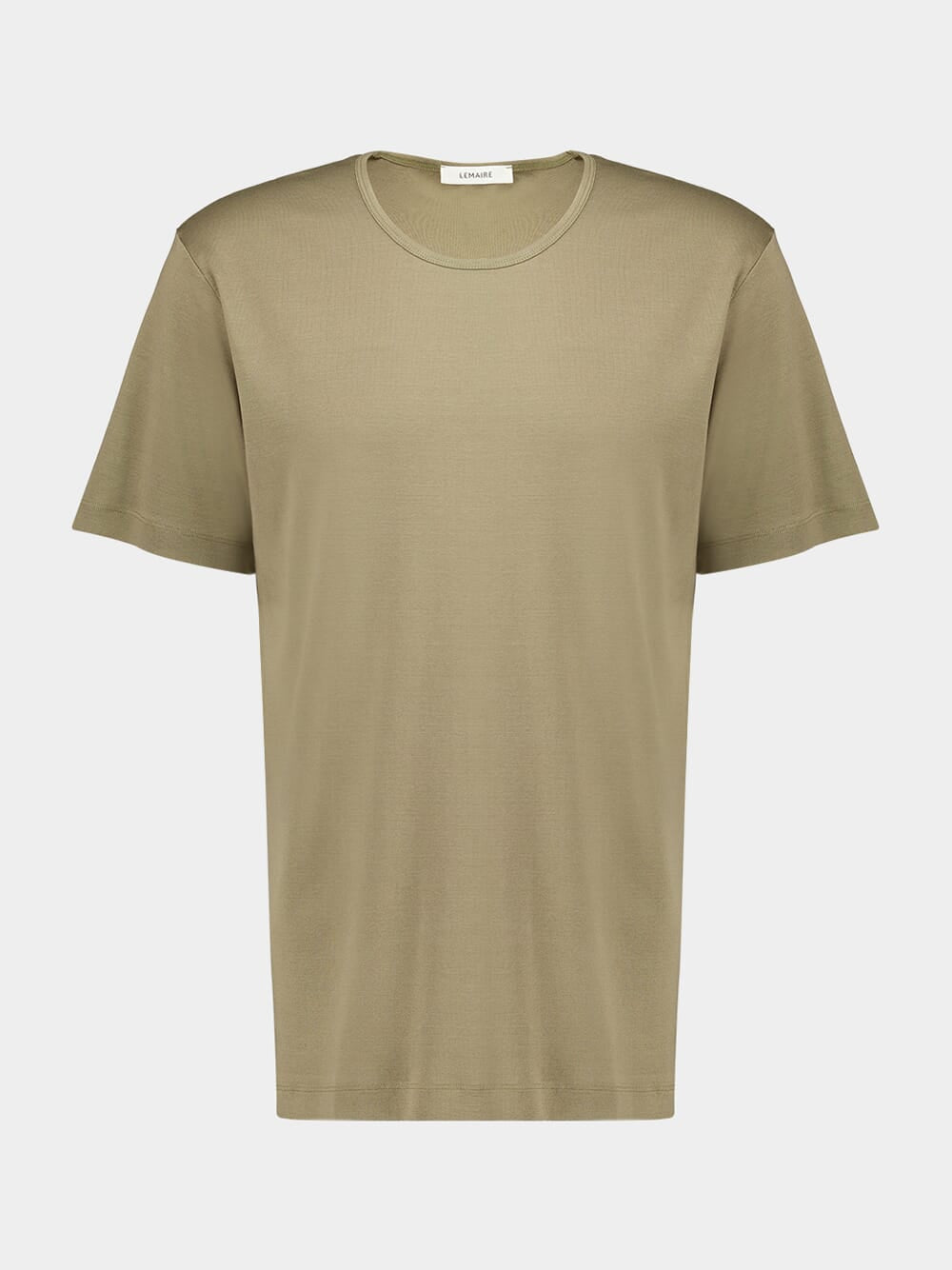 Green Ribbed U-Neck T-Shirt