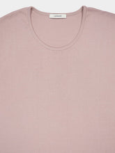 Lemaire Violet Ice Ribbed U-Neck T-Shirt