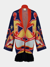 Paula Toadstool Soulprint Jacquard Cardigan with Fringes