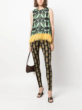 La DoubleJ Graphic-Print Feather-Hem Top
