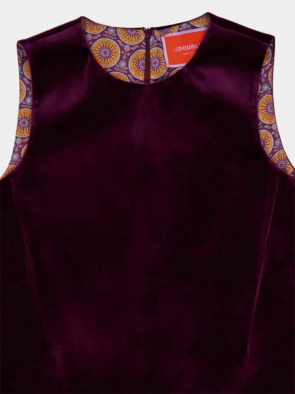 La Scala Bordeaux Red Velvet Top