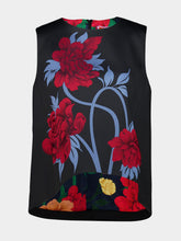 La DoubleJ Peonies Blue Jacquard La Scala Top