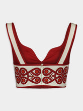 La DoubleJ Medallion Placée Cream Baia Crop Top