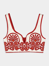 La DoubleJ Medallion Placée Cream Baia Crop Top