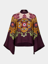 La DoubleJ Bounty Placée Long Sleeve High-Neck Top in Silk