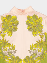La DoubleJ Swathe Placée Pink Silk Feather Top