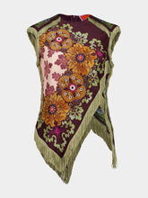 La DoubleJ Bounty Placée Scarf Top in Burgundy Silk Voile