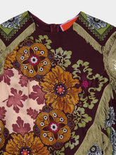 La DoubleJ Bounty Placée Scarf Top in Burgundy Silk Voile