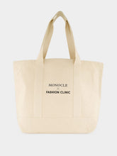 Monocle Ecru Logo Cotton Tote Bag