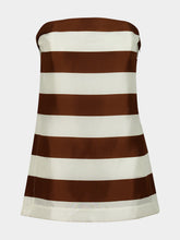 Cult Gaia Large Saddle Stripe Rhett Silk Top