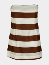Cult Gaia Large Saddle Stripe Rhett Silk Top