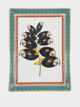 La DoubleJ Parrotstem Forest Green Porcelain Tray